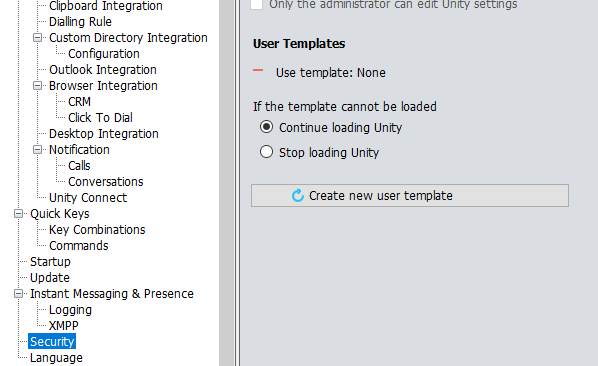 Unity agent templates